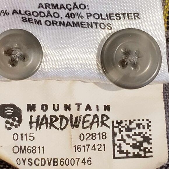 Mountain Hardware Shirt Mens Size XL Cotton Long Sleeve Button Up Hiking Plaid - Picture 6 of 12